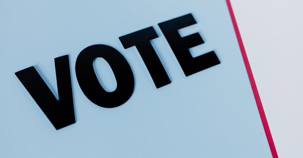 US Elections 2024: Crypto's Make-or-Break Moment Revealed 2 close-up-of-the-word-vote-on-a-minimal-background-emphasizing-voting-importance